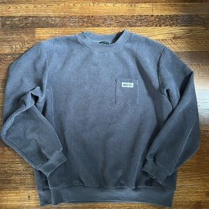 Purple Corduroy White Fox Pullover